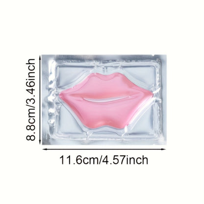 Hydrating Overnight Lip Mask Pink Moisturizing Nourishing Treatment for Dry Chapped Lips Repair – Gentle Peel-Off Lip Patch All Skin Types Women Self-Care Gift 15pcs
