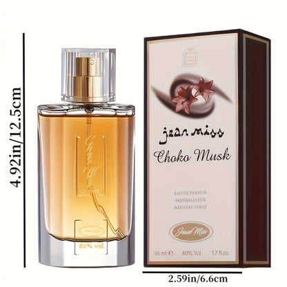 Women's Perfume Oriental Gourmand 50ml - Warm Cocoa Smooth Musk Long Lasting Fragrance, Comfortable Feminine Scent for Dates Business Daily Wear, 1.69 fl oz Gift