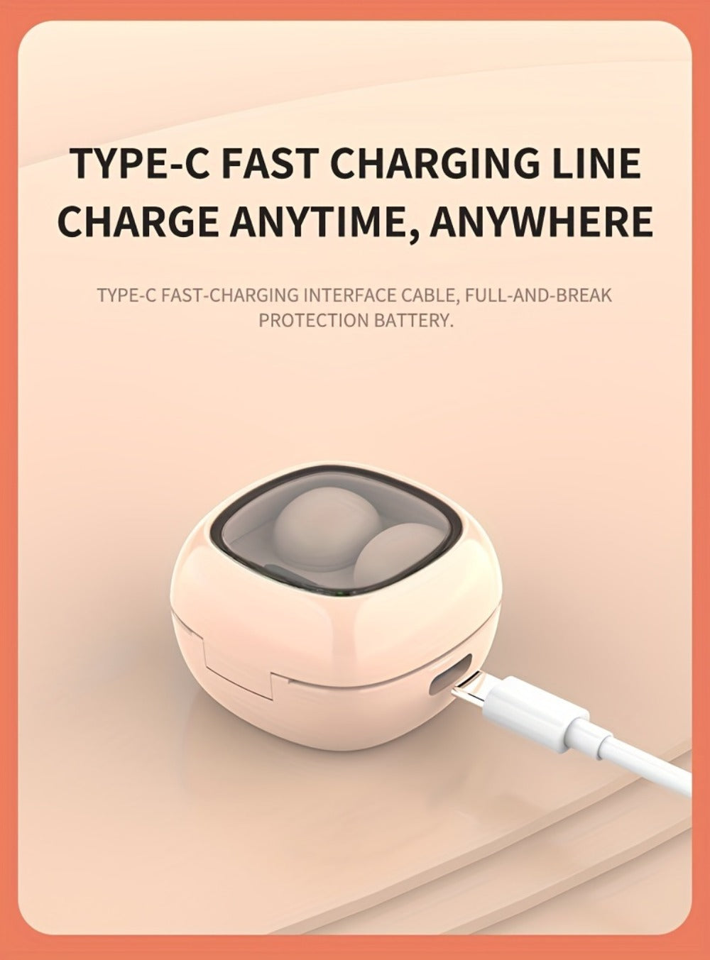 Wireless Earbuds Ultra-Small HiFi In-Ear with Touch Control, Built-In Mic and LED Case in Three Colors