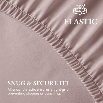 Three-Piece Fitted Sheet Set in Twelve Colors with Exact Twin, Full, Queen and King Size Options