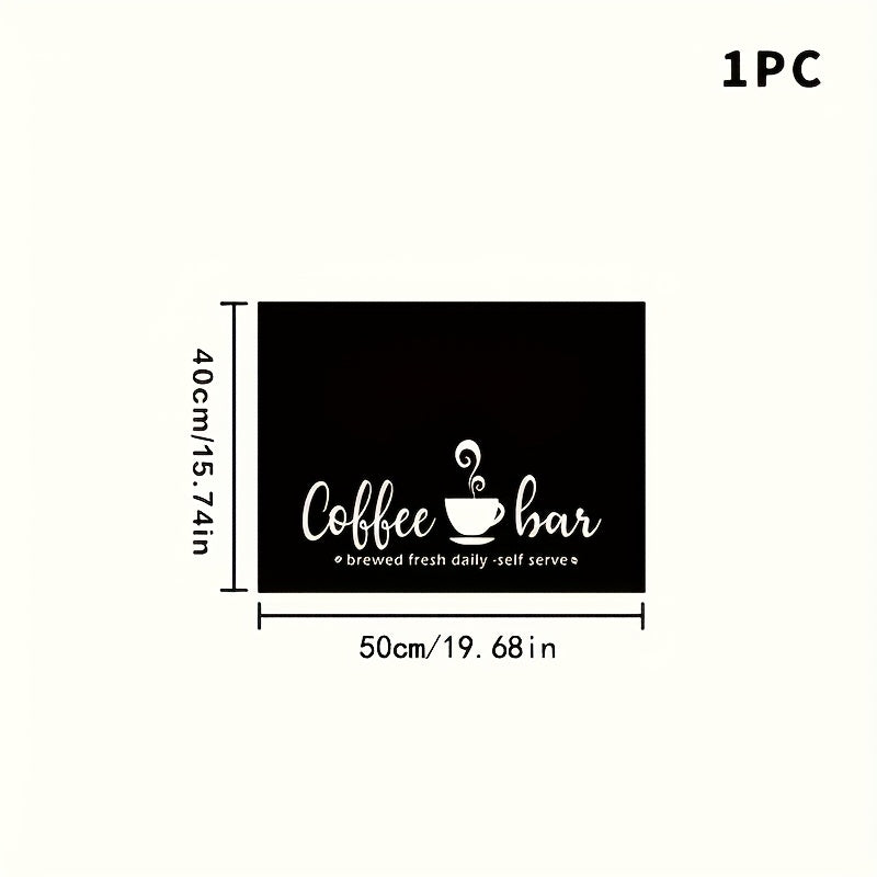 Kitchen Mat, Bohemian Coffee Bar Counter Pad in Five Sizes with Absorbent Fabric and Machine-Wash Care