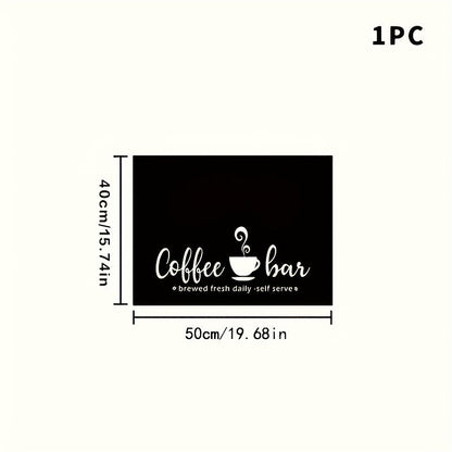 Kitchen Mat, Bohemian Coffee Bar Counter Pad in Five Sizes with Absorbent Fabric and Machine-Wash Care