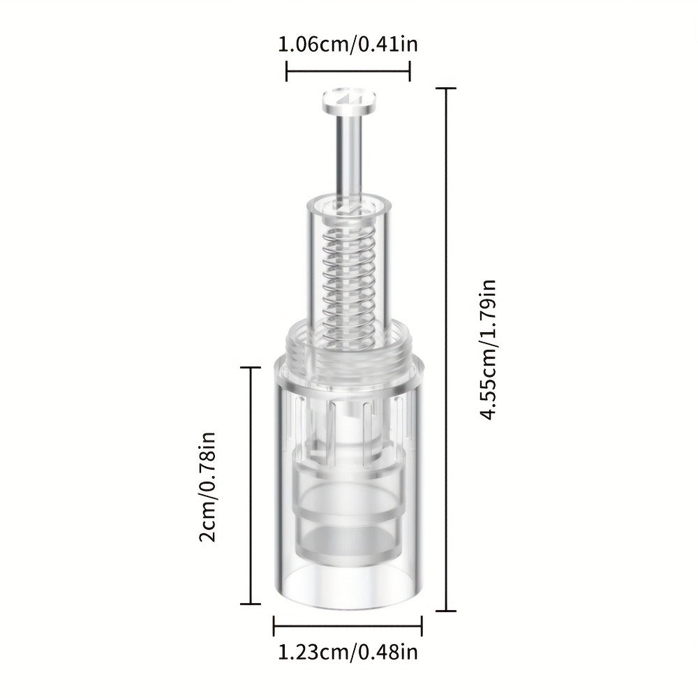 Microneedling Cartridges 10pcs Replacement Needle Tips for Derma Pen — 12 Pin 36 Pin R-Nano 0.25mm Screw-Lock, Compatible with L1 L3 L6 L8 S8 Microneedle Pen, Sterile Single-Use