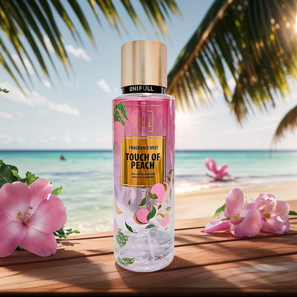 UNIFULL Fragrance Body Mist, 250ml Spray Bottle with Gold-Tone Cap in Twelve Floral and Fruit Scents