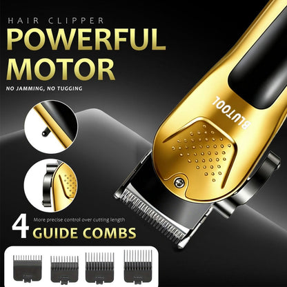 Men's Grooming Kit Hair Clipper & Electric Shaver USB Rechargeable Cordless LED Display – Precision Beard Trimmer Face Shaver Set for Hair Trimming Styling, Grooming Gift for Dad Husband Boyfriend