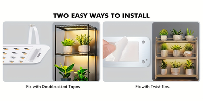 Four-Panel 5V USB Plant Light Kit with 96-LED Boards, Timer Controller and Shelf Mounting Pieces