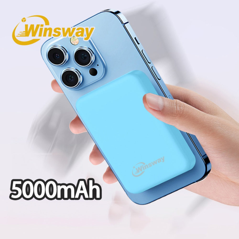 Magnetic Power Bank 5000mAh Mini Wireless Charging PD & QC 3.0 Fast Charge Colorful Portable Charger for iPhone 17 16 15 14 13 MagSafe Compatible