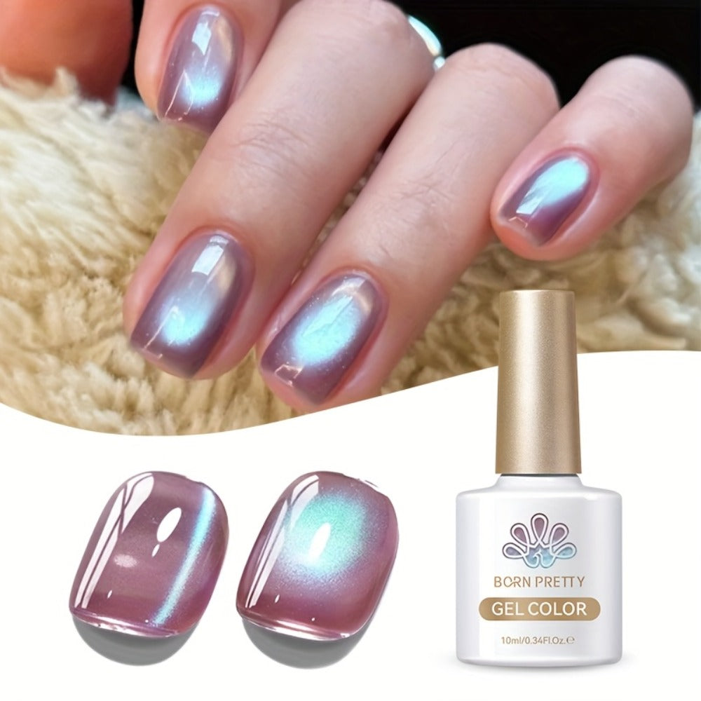 Four-Piece 10ml Cat Eye Gel Polish Set with MY46, MY125, MY145 and MY268 Purple Jelly Glass Colors