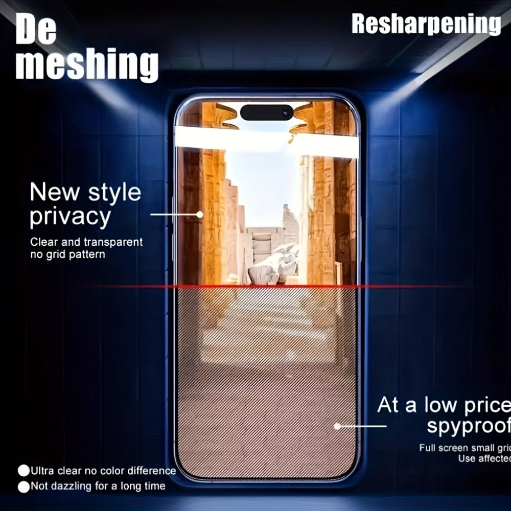 Anti-Spy Privacy Tempered Glass Screen Protector 5PCS for iPhone – Dust-Free Cabin Install, Full Coverage 9H Film for iPhone Air / 17 / 17 Pro Max / XS / 15 / 16 Series, Face ID Compatible