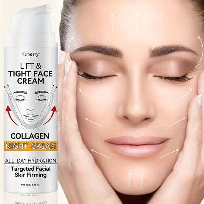 50 g Snail Mucin and Collagen Night Cream for a Daily Evening Moisturizing Facial Skin Care Routine