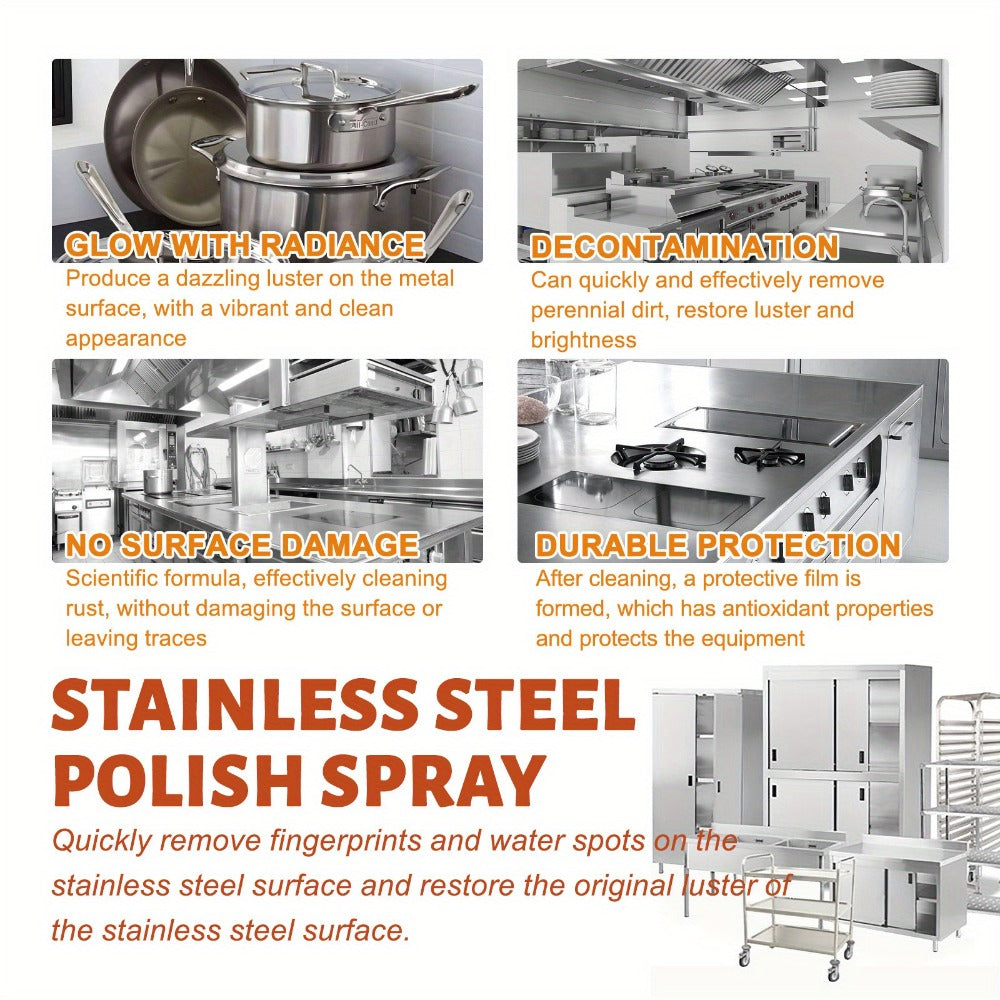 Stainless Steel Polish Trigger Spray in 3.38oz Single-Bottle or Two-Bottle Checkout Options