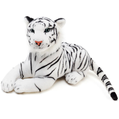 Stuffed Animal White Tiger Plush by Viahart, 17-Inch Body, 25-Inch Overall Length, Story Card & Movable Head