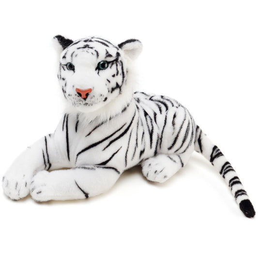 Stuffed Animal White Tiger Plush by Viahart, 17-Inch Body, 25-Inch Overall Length, Story Card & Movable Head