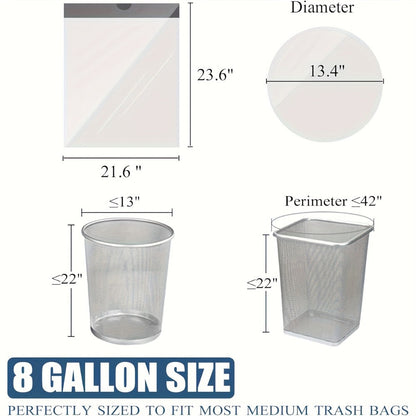 13-Gallon Translucent White Trash Bags with Tie Handles in Extra-Thick 100 or 200-Count Packs