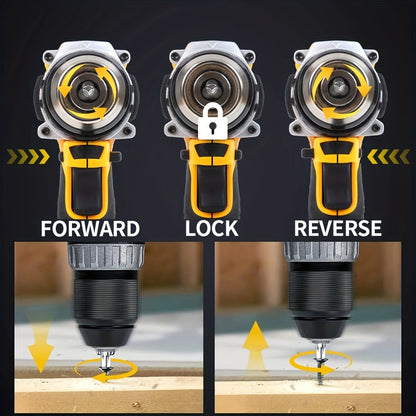 Cordless Power Tool Combo Kit for Dewalt 20V Battery - Impact Wrench 1500Nm, Brushless Drill & Screwdriver Set for Home Repair & Construction