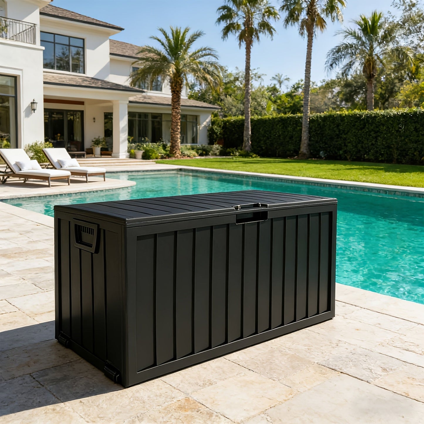Deck Box Outdoor | Waterproof Lockable Pool Patio Garden Tool Storage