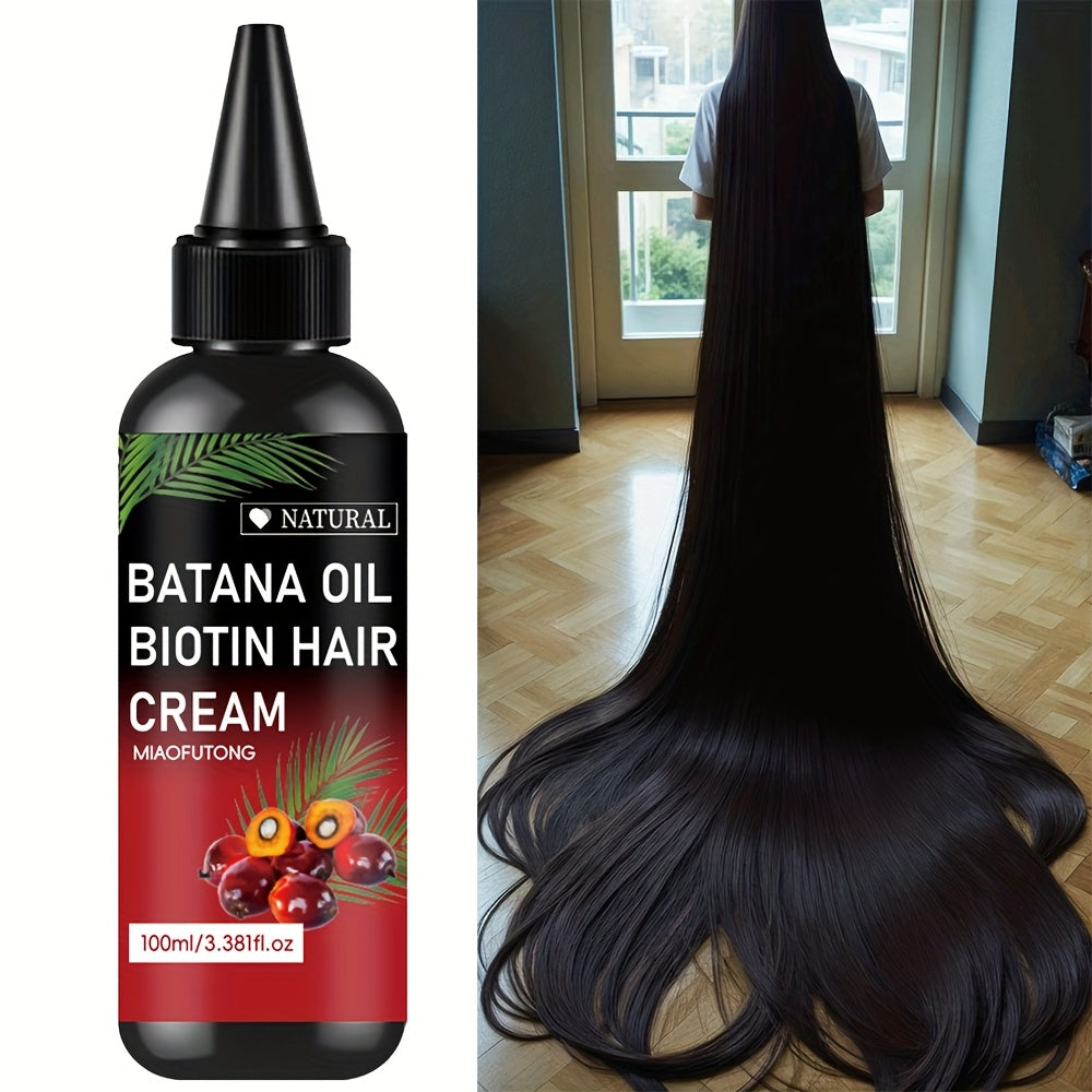 Hair Oil Batana 100ml Red-Label Pump Bottle with Rosemary Extract and Biotin for Root-to-Tip Application