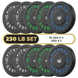 230LB(4*10lb,4*25lb,2*45lb)