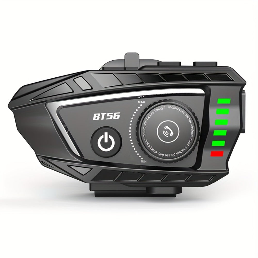 Motorcycle Helmet Bluetooth Headphones Wireless 5.0 – Hi-Fi Stereo, Noise Cancellation, Hands-Free Calls & Music, Easy Helmet Install, RGB Ambient Light Option, Durable Rider Headset