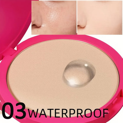 Waterproof Powder Foundation Matte Full Coverage Non-Cakey Formula 0.31oz Compact - Shine, for Makeup, Travel and Everyday Vanity Use