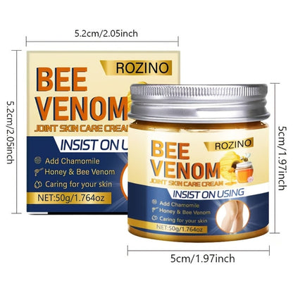 Body Cream ROZINO Bee Venom 50g Jars in a Five-Piece Set for External Knees Elbows Arms and Legs