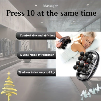 Multihead Massage Gun in Gray with 12, 16 or 22 Massage Heads, Nine Gear Positions and Nine Mode Groups