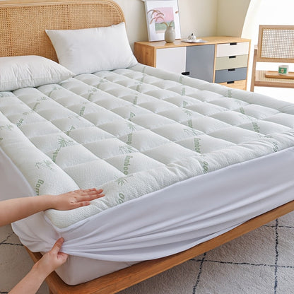 Mattress Topper Plush Down-Alternative Pillow Top with Deep-Pocket Skirt and Six Bed Sizes