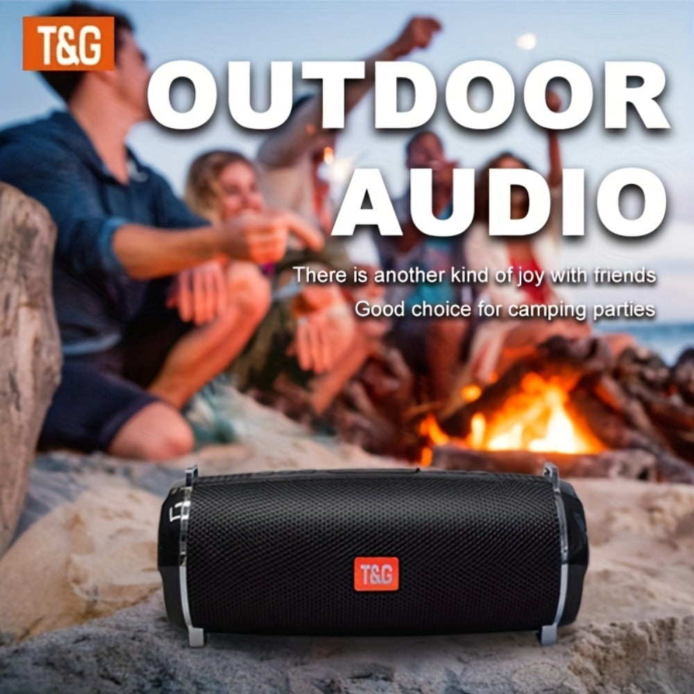 TG192 IPX4 Waterproof Portable Bluetooth Speaker Outdoor 2400mAh Rechargeable Wireless Speaker Color-Changing LED Breathing Light for Camping Picnic Party School Sports Family