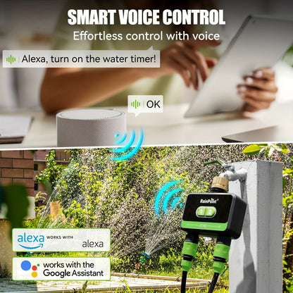 WiFi Sprinkler Timer 2 Zone Smart | App Control Garden Irrigation