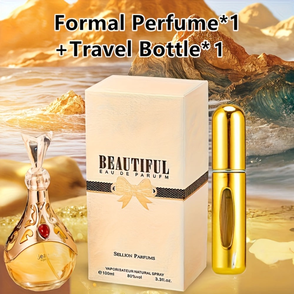 Eau de Parfum Floral Collection for Women 100ml with Talc-Free Formula & 3 Bottle Styles for Daily Wear