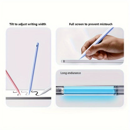 Rechargeable Stylus Pen for Listed 2018–2024 iPad Models with Magnetic Storage, Tilt Response and Four Color Bundles