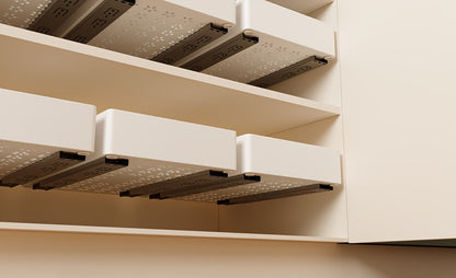 Pull-Out Cabinet Organizer with Sliding Storage Tray in White, Black or Grey for Shelf Organization