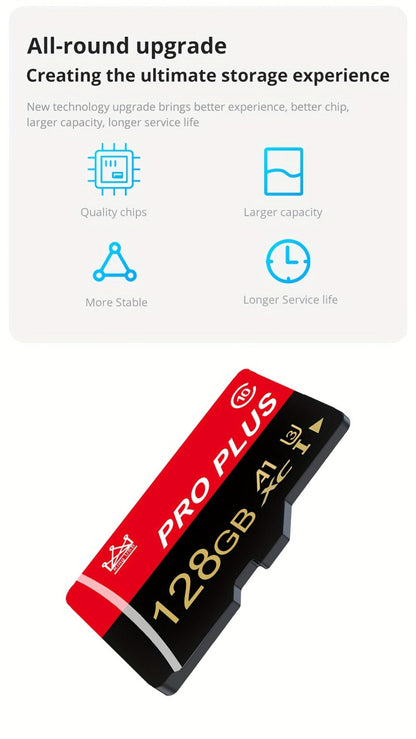 MicroSD Memory Card 3-Pack in 64MB, 128MB, 256MB or 512MB Capacity Options with Matching SD Adapters