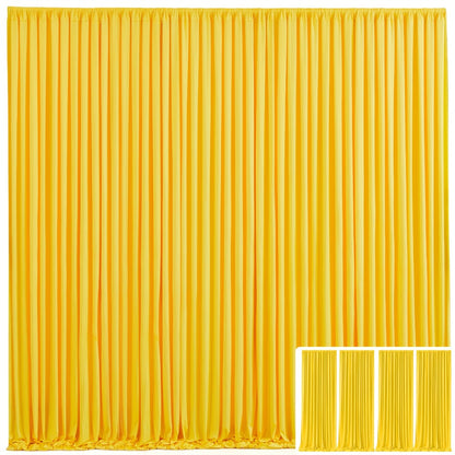 Backdrop Curtains 4 Pack 59x118 Inch – Wrinkle-Resistant Non-Transparent Party Decoration Fabric with Pole Pocket, Machine Washable & Reusable for Wedding, Birthday, Christening, Graduation & Holiday Events