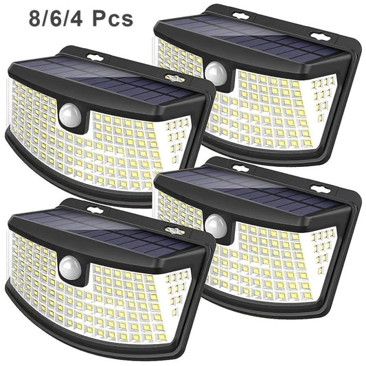 Solar Step Lights Outdoor 120 LED Motion Sensor – 270° Wide Angle IP65 Waterproof Wall Light with 3 Modes | 18-Hour Solar Powered Stair Light for Pathway, Fence, Garage & Deck | 4/6/8 Pack