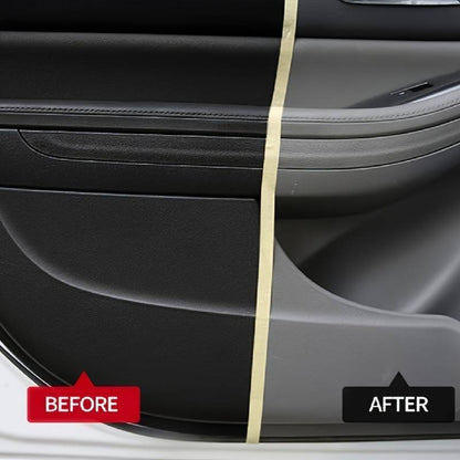 Car Plastic Restorer & Tire Protector Kit 3.38oz - Nano Coating Interior Shine, Yellowing Repair, Black Trim Renewal with Applicator Sponge