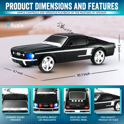 Fuzix WS-1967 Classic Car Bluetooth Speaker with LED Lights | Retro Replica Wireless Stereo, FM Radio, USB/TF/AUX, Built-in Mic, Rechargeable – Novelty Gift for Car Enthusiasts, Home, Travel & Parties