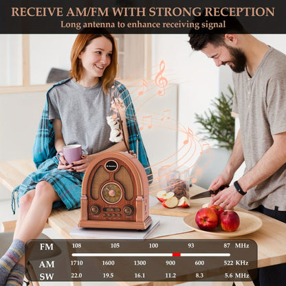 Portable AM FM SW Radio Bluetooth Speaker, Multi-Function Wireless Speaker with TF Card Player, Stereo Sound