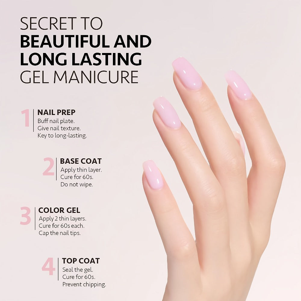 Gel Nail Polish MISS MISIDY in 16ml Baby Pink with Self-Leveling Finish and UV/LED Cure for Manicures