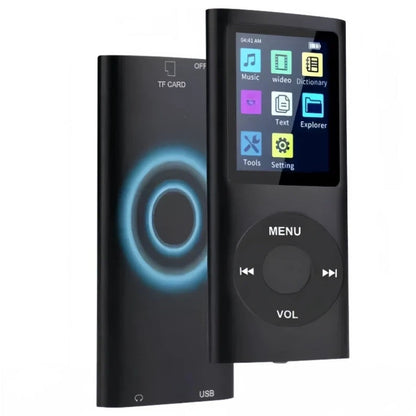 Wired MP3 and MP4 Player with 64GB Card Support, 8-Hour Battery and Six Model Options with Earphones