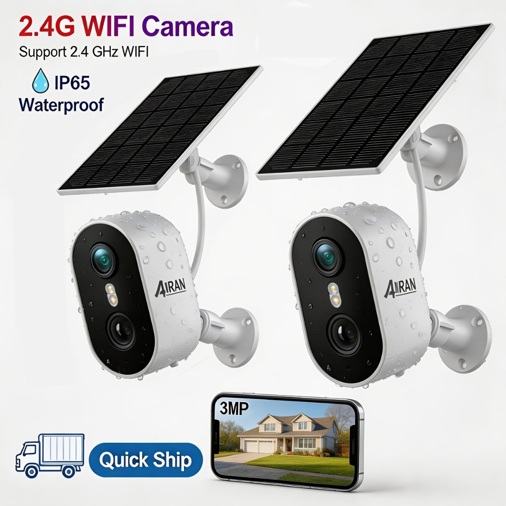 3MP Driveway Outdoor Security Camera with PIR Human Detection, AI Motion Alert, Full Color Night Vision
