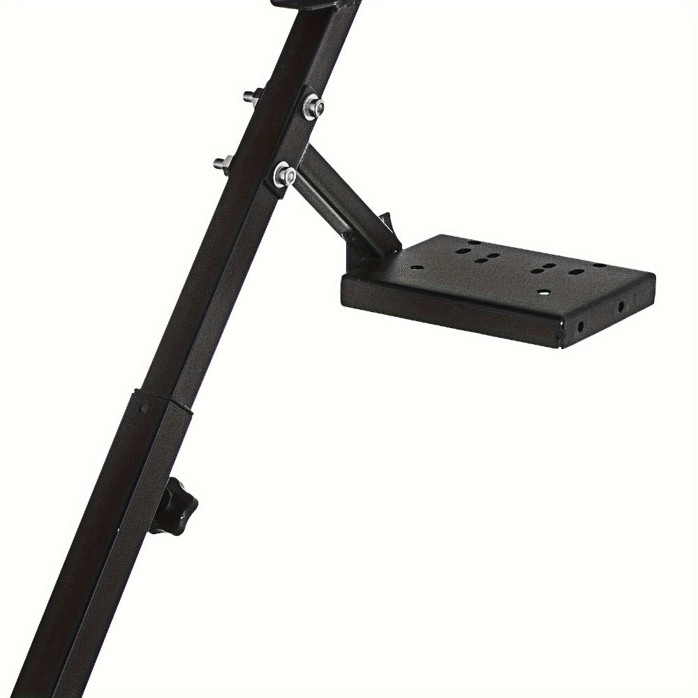 Racing Wheel Stand Height Adjustable 22"-30" Steel Driving Simulator Cockpit – Compatible with Logitech G25 G27 G29 G920, Thrustmaster T300RS TX T500RS & All Fanatec Wheels, Includes Gear Shifter Mount