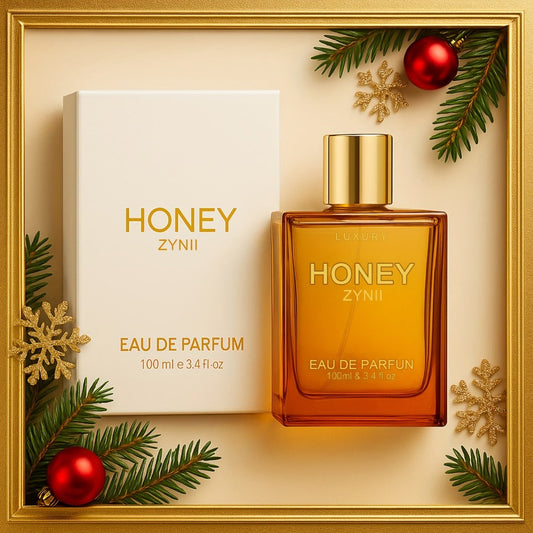 Unisex Honey Agarwood Perfume Long-Lasting Arabic Cologne Vanilla Bergamot Patchouli Vegan Ethically Made Luxury Fragrance Gift Amber Nectar Liquid Golden