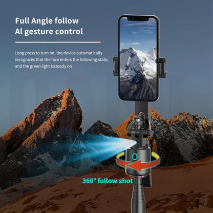 Aluminum Alloy Auto Tracking Phone Tripod with 360° Face Recognition 1200mAh Rechargeable Battery & Wireless Remote – Extendable Selfie Stick Stand for iPhone Android Live Streaming Vlog Travel