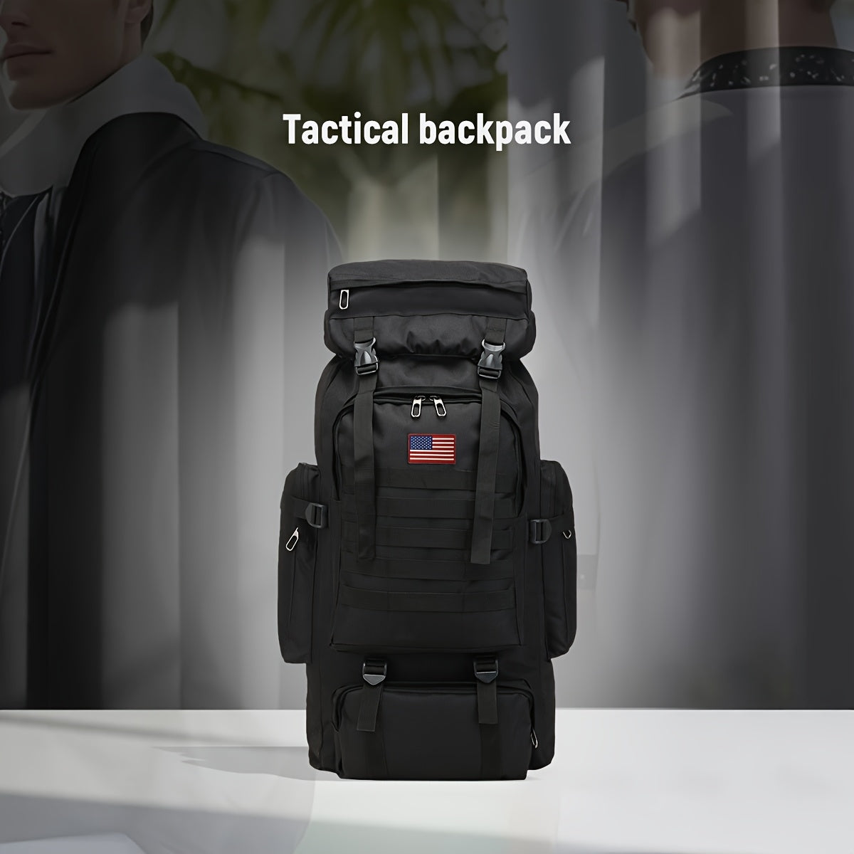 Tactical Backpack for Men & Women – Lightweight Packable Hiking Backpack 21L, Multi-Compartment Camping Rucksack with Adjustable Straps, Waterproof Outdoor Daypack for Camping, Trekking & Travel