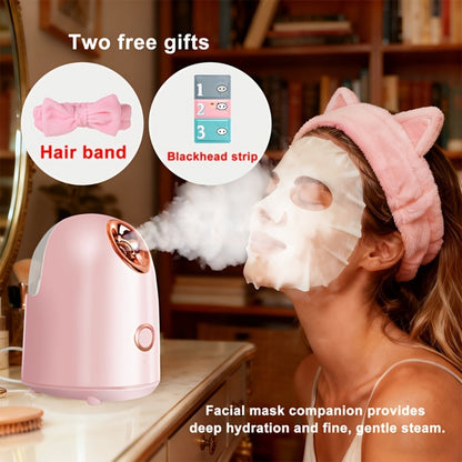 Pink Tabletop Facial Steamer Family with Five Regular, Upgraded, 3-in-1, Large-Tank or Portable Options