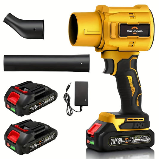 Cordless Handheld Leaf Blower & Air Duster – 45000RPM Turbo Motor, Dual Battery, Car Drying & Cleaning Blower