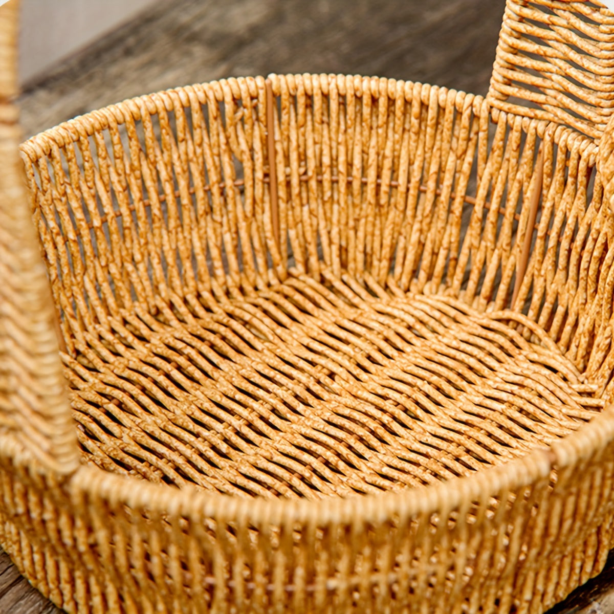 Rattan Wicker Basket | Picnic Gift Flower Fruit Foraging Decor