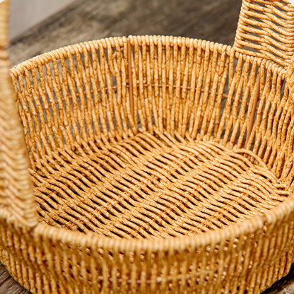Rattan Wicker Basket | Picnic Gift Flower Fruit Foraging Decor
