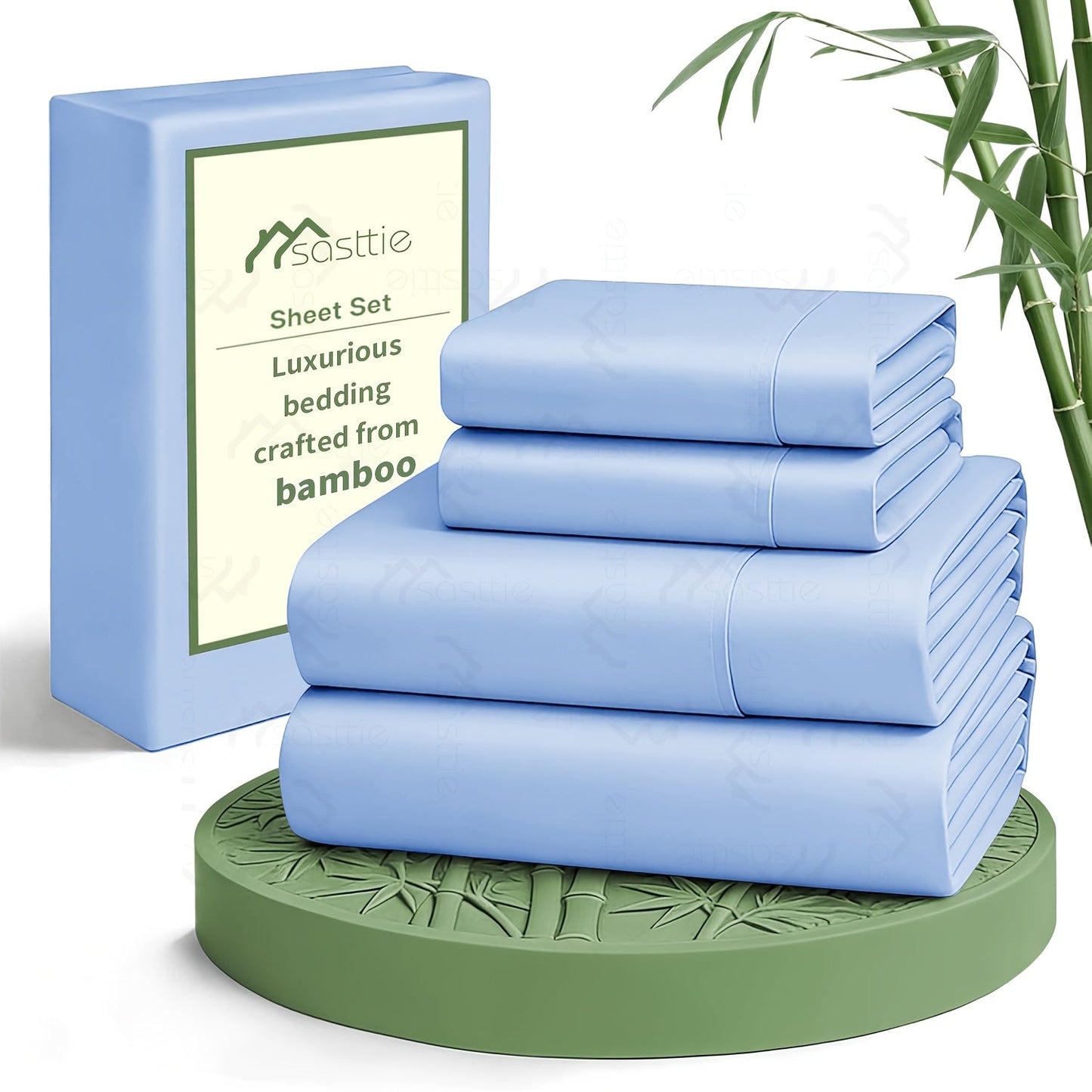 Bed Sheet Set 6-Piece with 17-Inch Pocket, Double-Stitched Edges, Four Bed Sizes and Thirteen Colors